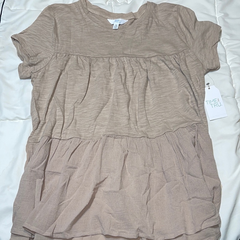 Tan T-Shirt with skirt like bottom